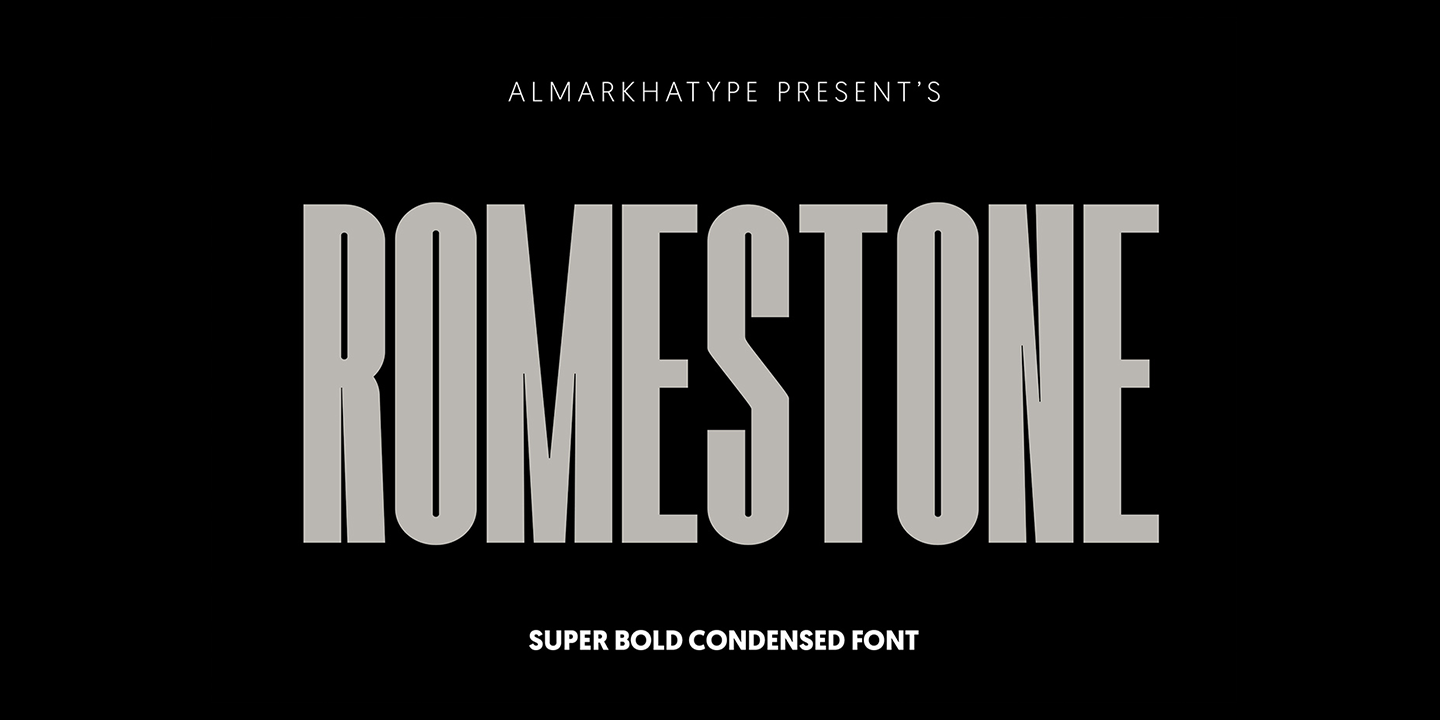 Beispiel einer Romestone Italic-Schriftart